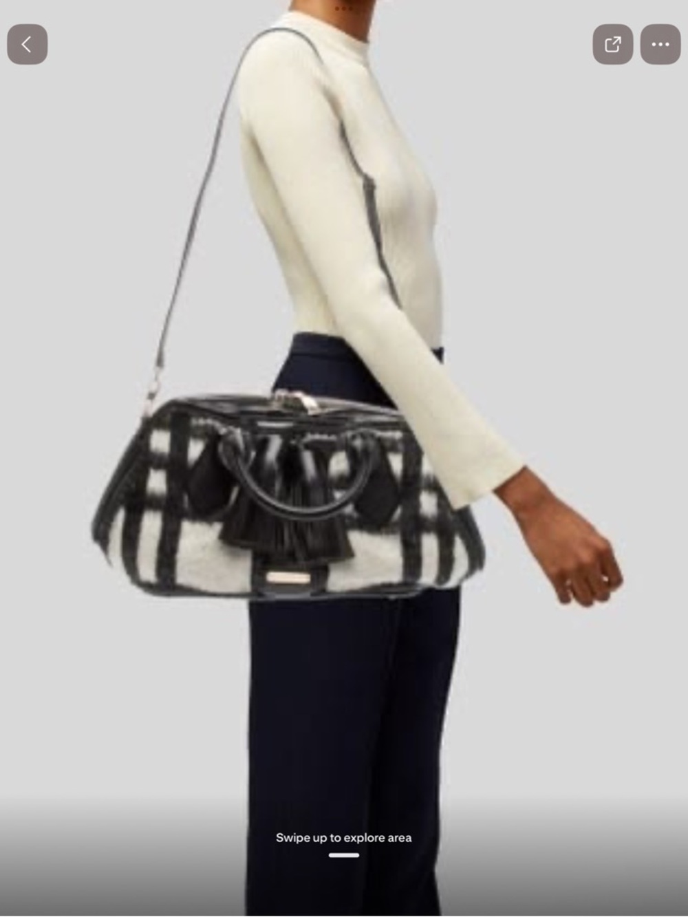 Burberry Prorsum Alpaca Wool Weekender Bag
